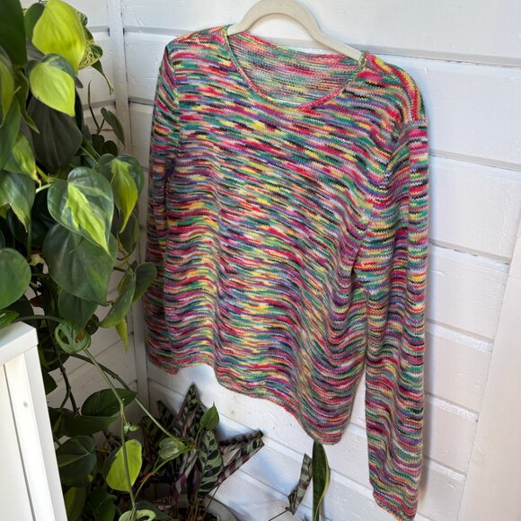 Marbled Knit Crewneck Sweater - Picture 1 of 5